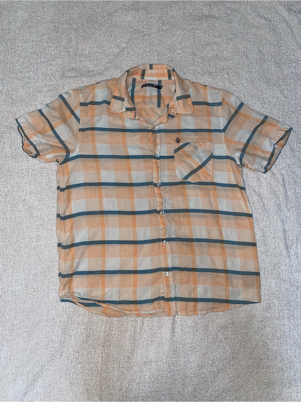 Volcom Waldorf S/S Men's Short Sleeve Button Down Shirt Size M Like New